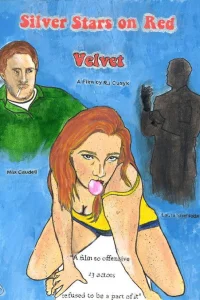  Серебряные звёзды на алом бархате 